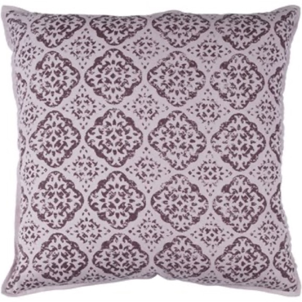 Elle Decorative Pillow in Purple and Cream